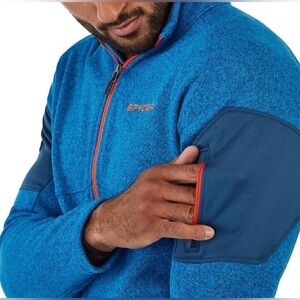 Spyder Men's Large Blue Empire Full Zip Jacket Snowboard Active L Fleece